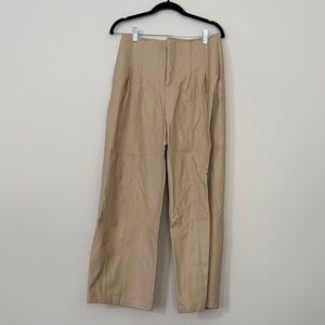 Leather Wide Leg Trouser Pant